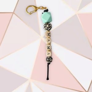 MAMA Silicone/Cheetah Keychain